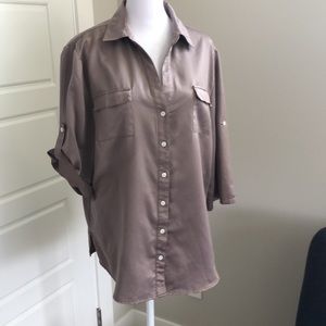 Chico bronze satin blouse
